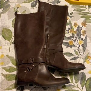 Brown leather Enzo Angiolini fall boots 8.5